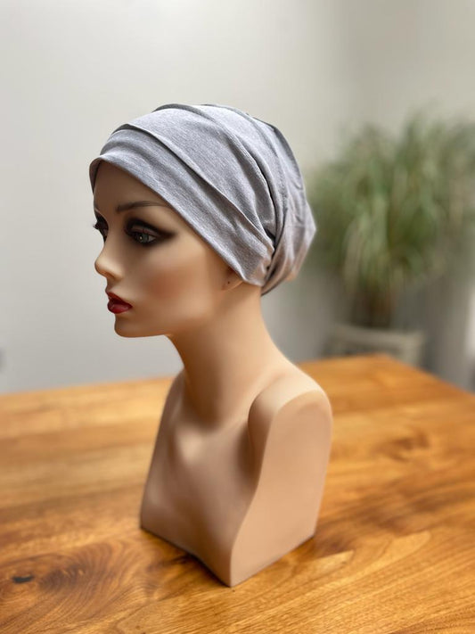 Beanie - Grey silk lined beanie