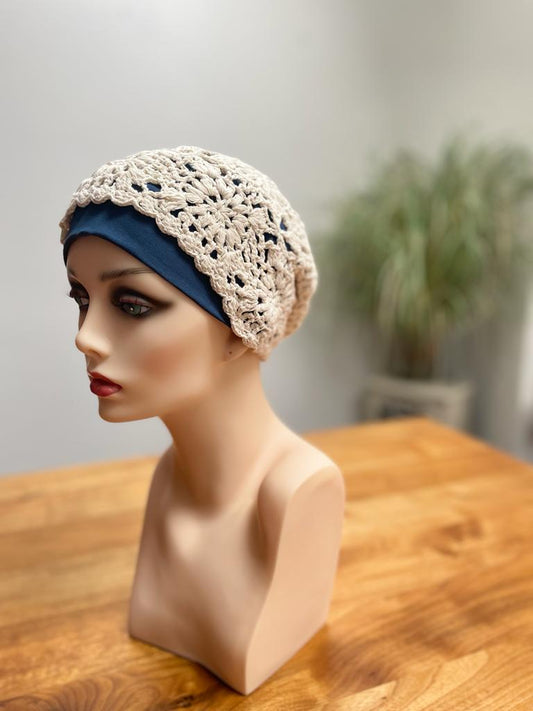 Crochet beanie set Navy