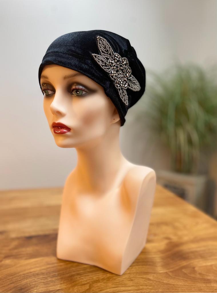 Flapper Sequined Hat (Black)