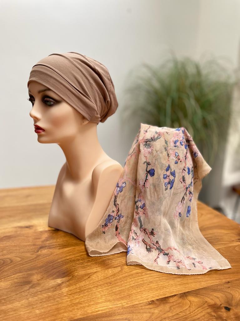 Sofia Beige Head Scarf Set