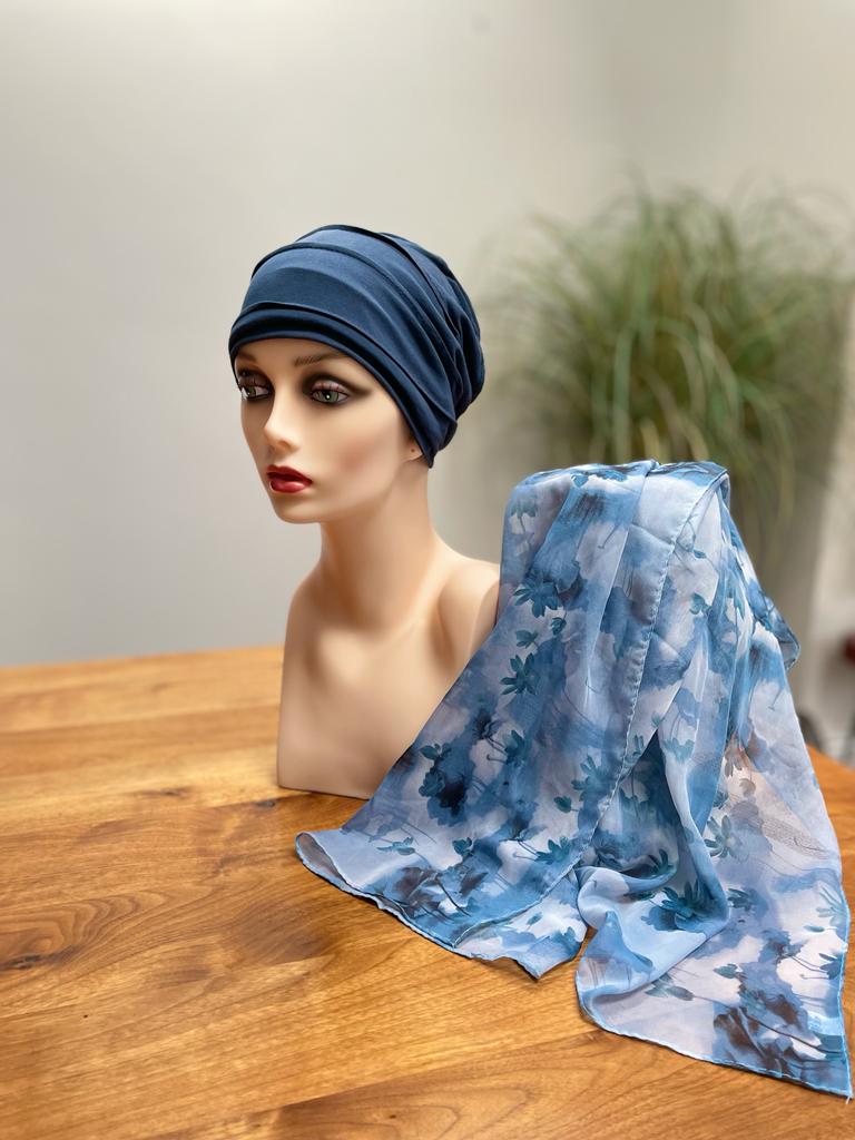 Sofia Blue Head Scarf Set